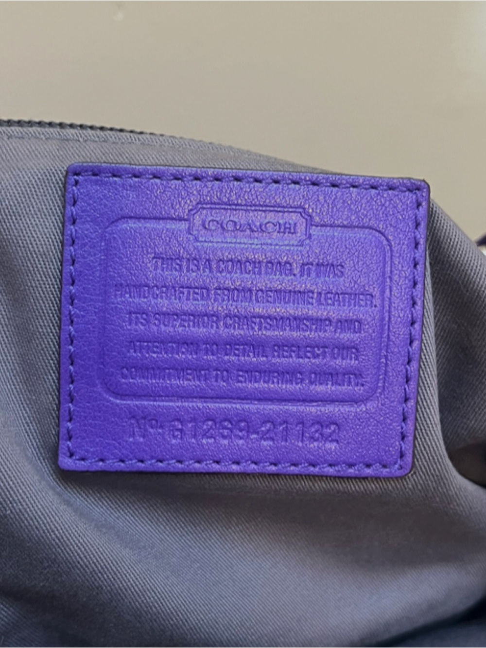 🪻SOLD🪻 Coach Legacy Molly East West Purple Satchel - Picture 13 of 16